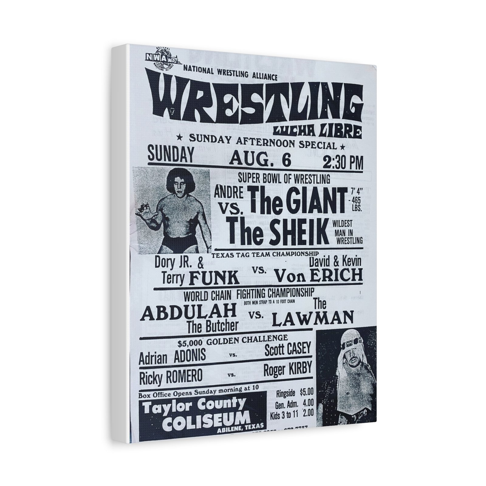 🏆 Throwdown Theatre Presents: Wrestling Legends 12x18 Stretched Canvas 🏆 - Image 2
