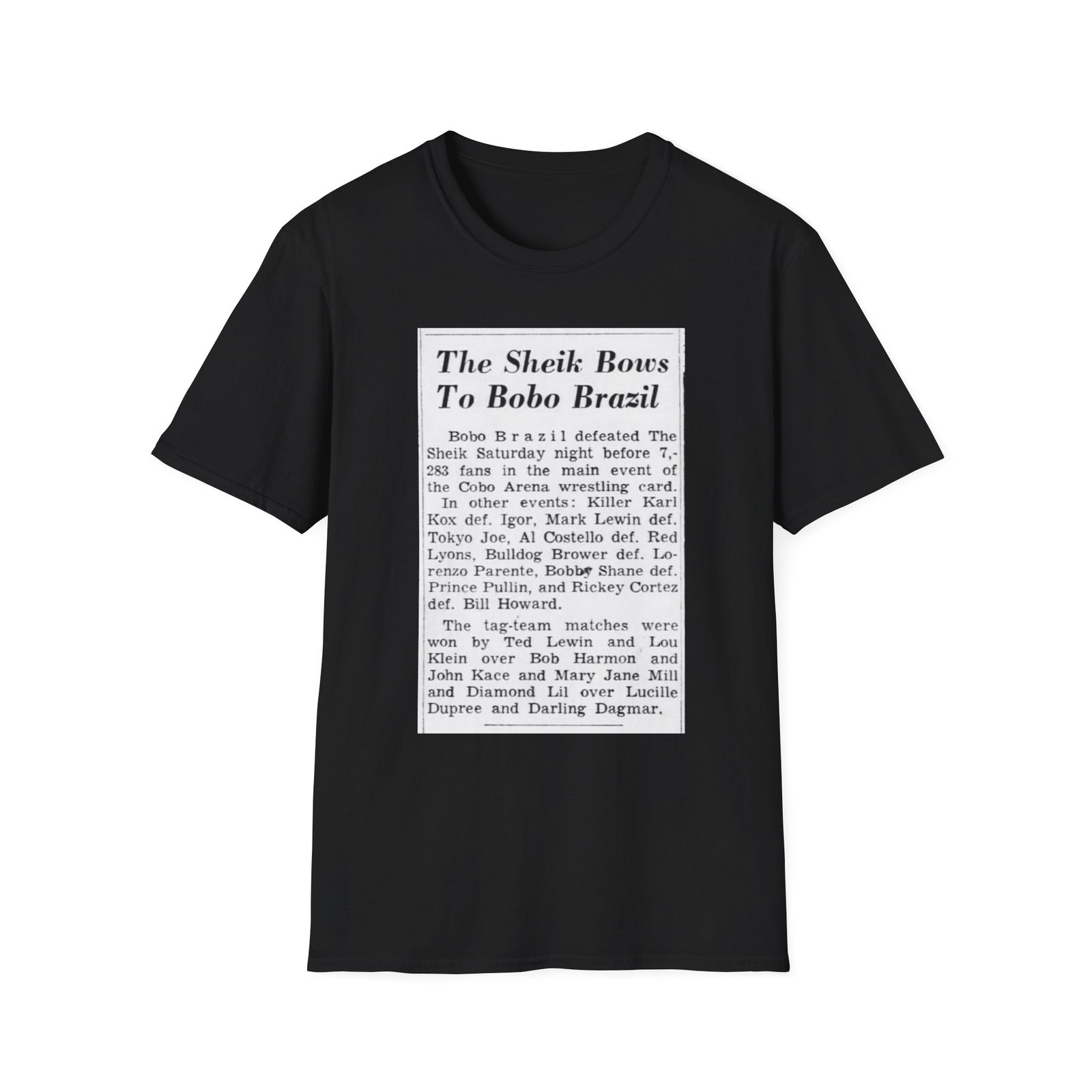 👑 The Sheik Bows to Bobo Brazil – Cobo Arena Classic 👑 Tee