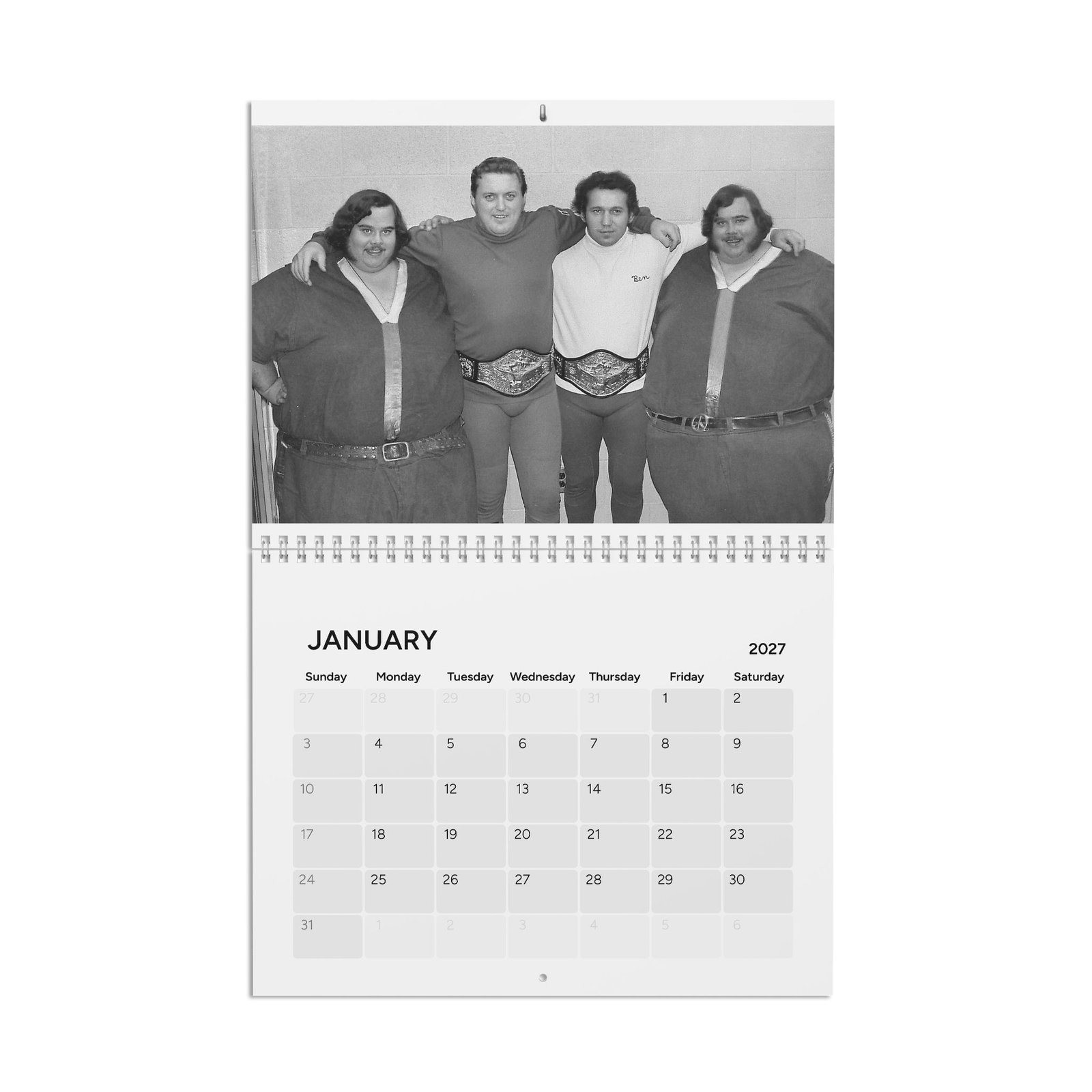 2027 Big-Time Memories Wrestling Calendar | Vintage Detroit Wrestling Legends & Historic Photos