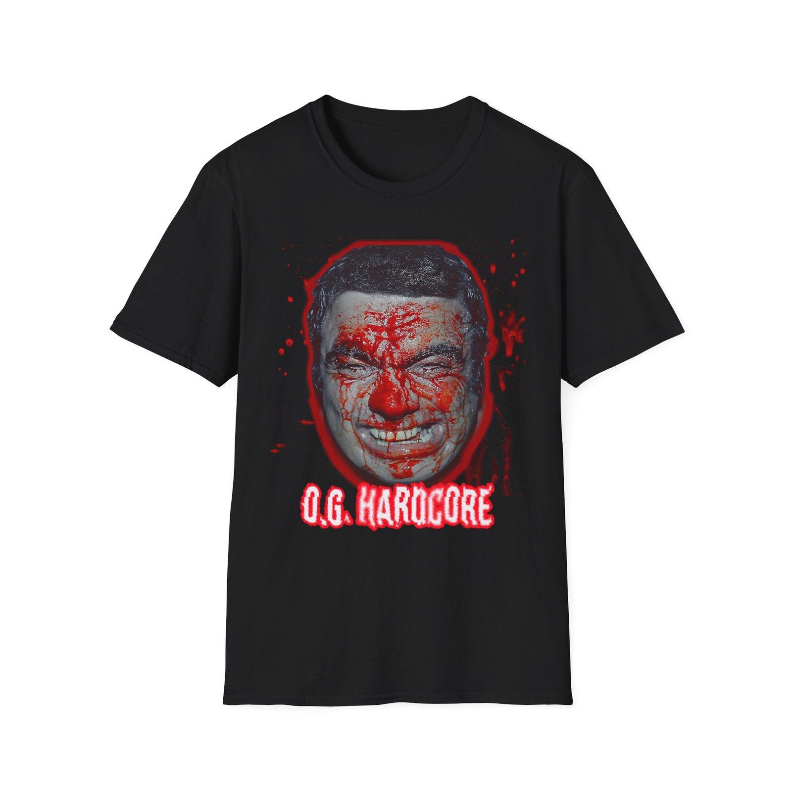 O.G. Hardcore Horror T-Shirt — Bloody TOLOS Face Graphic Tee