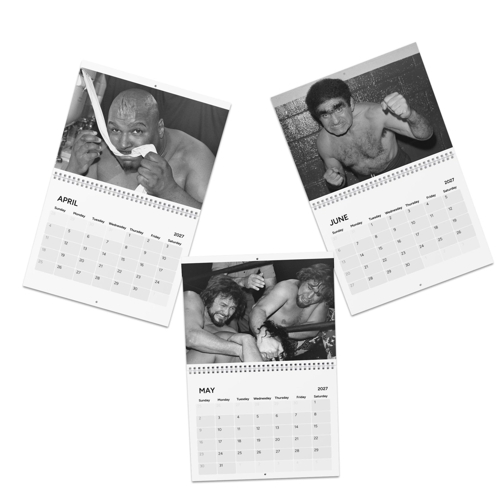 2027 Big-Time Memories Wrestling Calendar | Vintage Detroit Wrestling Legends & Historic Photos - Image 4